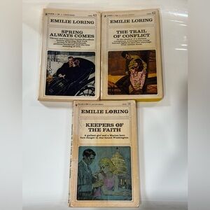 Lot of 3 vintage Emilie Loring PB books